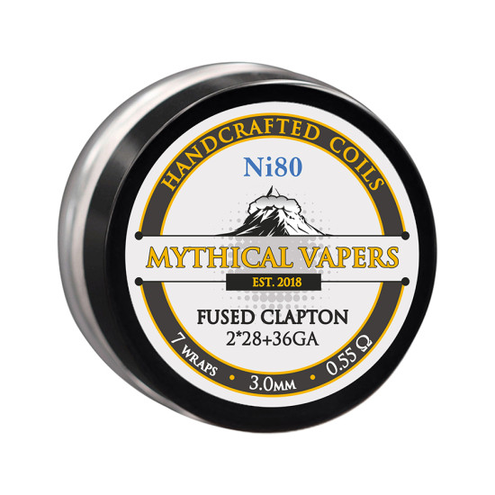 Handcrafted Coils Fused Clapton Ni80 2*28+36GA by Mythical Vapers